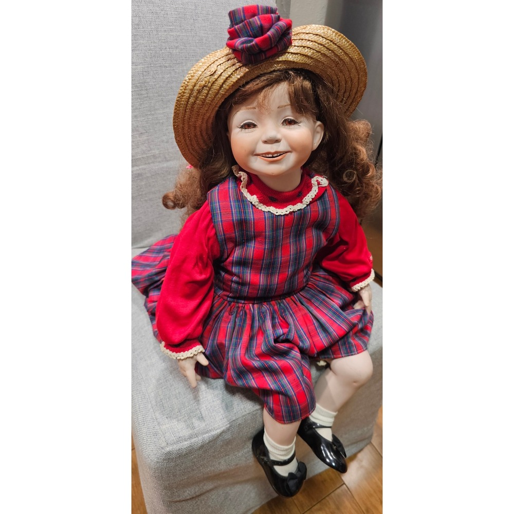 Dianna‎ Effner Expressions Kayla II Porcelain Doll 28" Shelf Sitter OshKosh Top